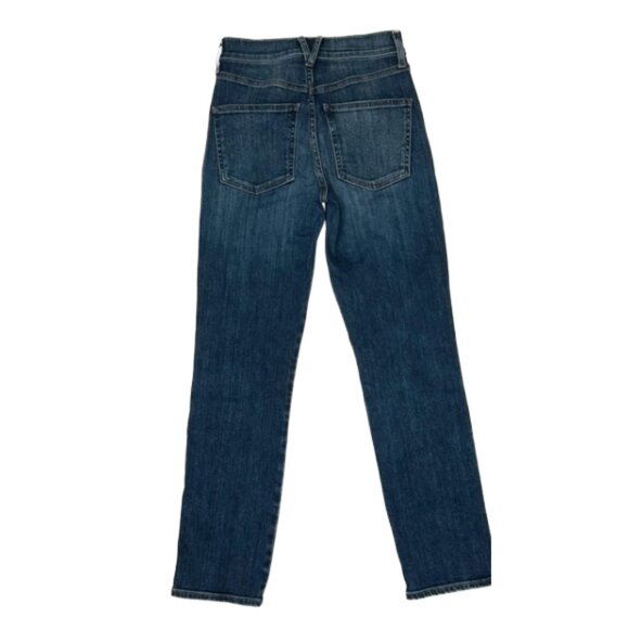 Veronica Beard Ryleigh Slim Straight Jeans High Rise 24 Indigo Button Fly - Picture 7 of 14